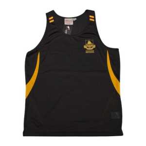 Whakatane HS Boys PE Singlet Black /Gold