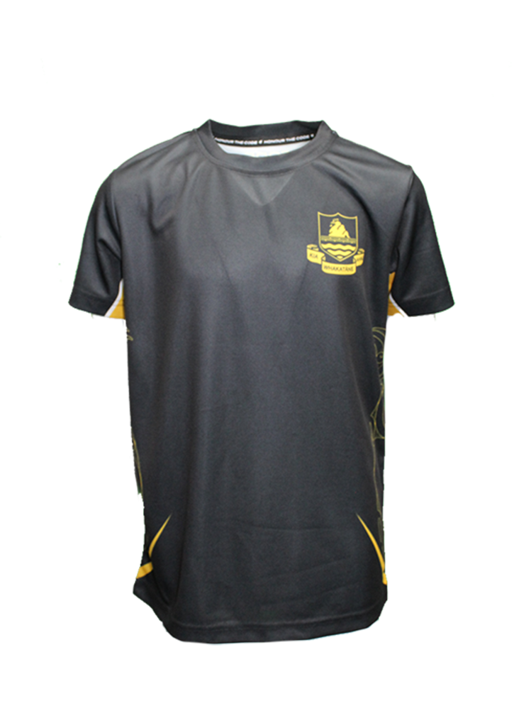 Whakatane High School PE Tee Black/Gold