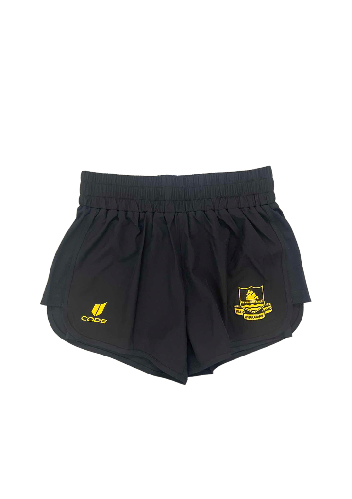 Whakatane High School CODE Ladies PE Short Black